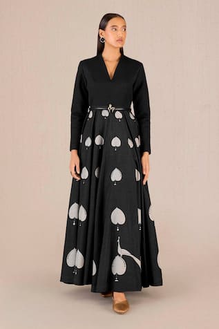 AMPM Sabra Betel Leaf Print Maxi Dress 