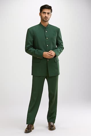Button Front Bandhgala Set 
