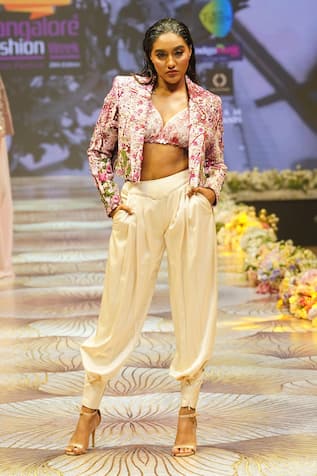 Rahul Singh Floral Garden Embroidered Blazer & Pant Set 