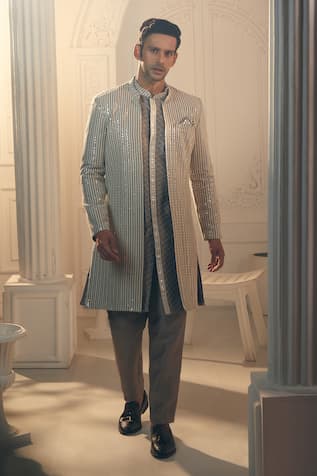 Alaya Advani Embroidered Sherwani Jacket Set 