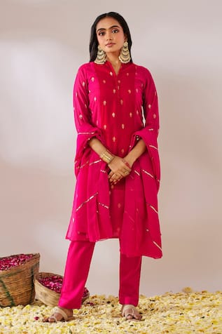 Gulaal Cotton Brocade Kurta Pant Set 