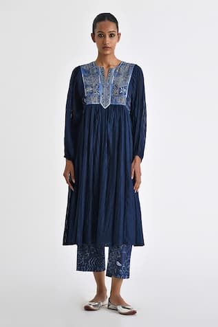 Payal Pratap Modena Embroidered Yoke Tunic 