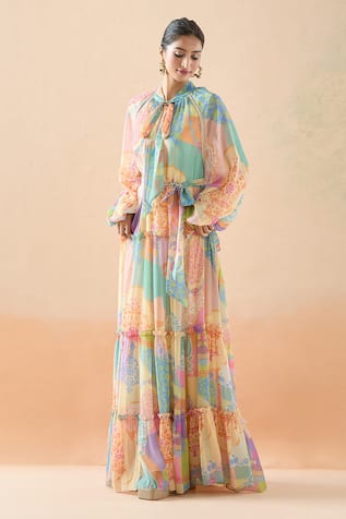 Floral Print Tiered Dress 