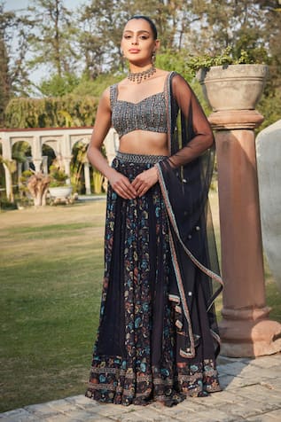 Bohame Aniyah Flower Print Lehenga Set 