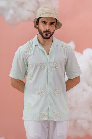 Runit Gupta Summer Star Embroidered Shirt 