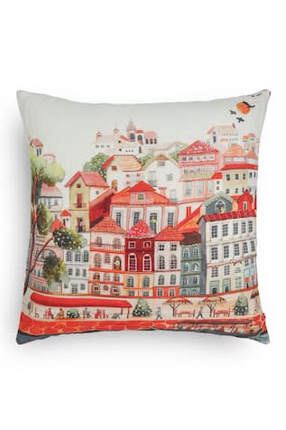 Nagari Architectural Print Cushion Cover - Set of 2 