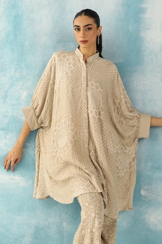 Twenty Nine Bandhani Woven Kaftan Tunic 