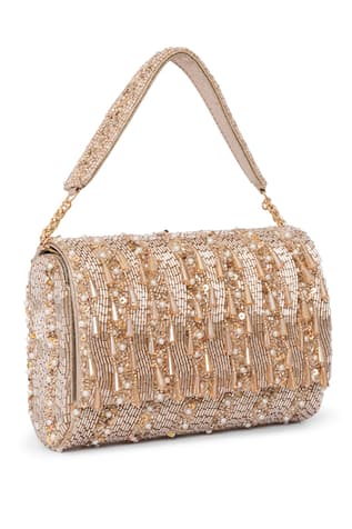 Pearl & Bead Embellished Clutch 