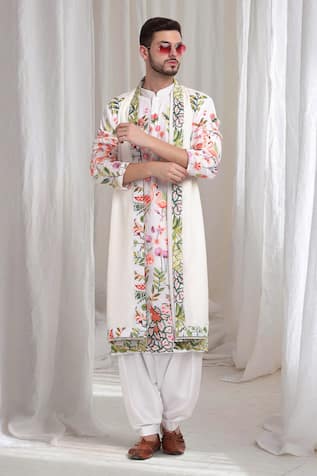 Aham-Vayam Varnika Nature Embroidered Kurta Patiala Set 