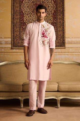 DiyaRajvvir Cosmic Floral Embroidered Kurta & Pant Set 