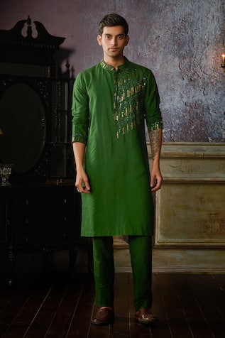 DiyaRajvvir Tikki Embroidered Kurta & Pant Set 