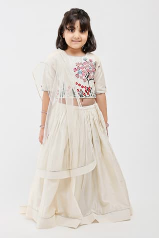 Mamma Plz Handwoven Chanderi Lehenga Set 