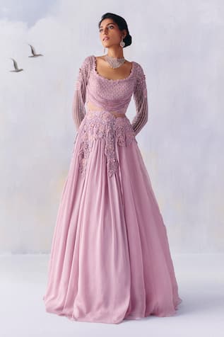 Awigna Chloe Enchanted Garden Embroidered Gown 