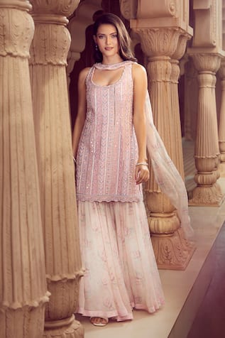 Aariyana Couture Hand Embroidered Kurta Sharara Set 