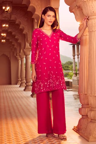 Aariyana Couture Hand Embroidered Kurta With Pant 