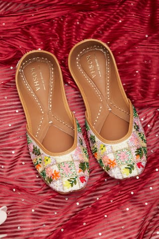 Gul Bagh Bead Embroidered Juttis 