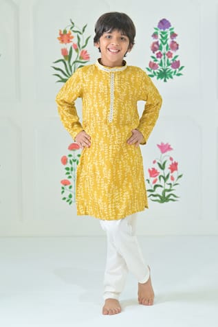 The Plum Bum Leaf Print Kurta 