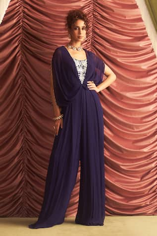 Seema Thukral Rupa Floral Yoke Embroidered Jumpsuit 