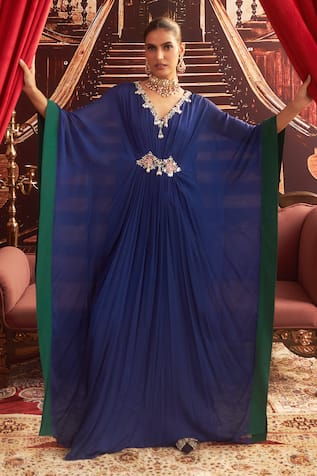 Seema Thukral Mohini Mirror Placement Embroidered Kaftan 