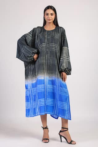 Swati Vijaivargie Geometric Pattern Kaftan Dress 