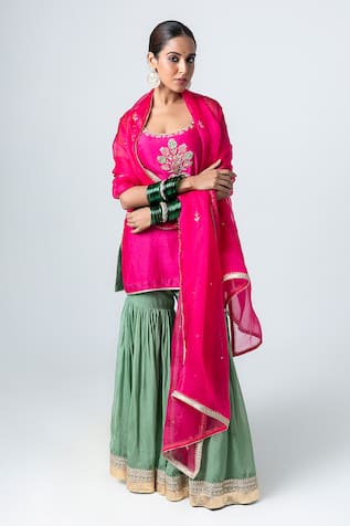 Pants and Pajamas Gota Lace Border Embroidered Dupatta 