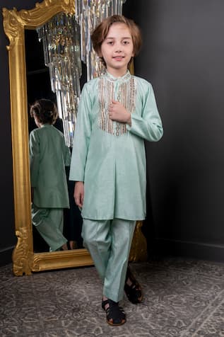 Hoity Moppet Born To Shine Embroidered Kurta With Pyjama 