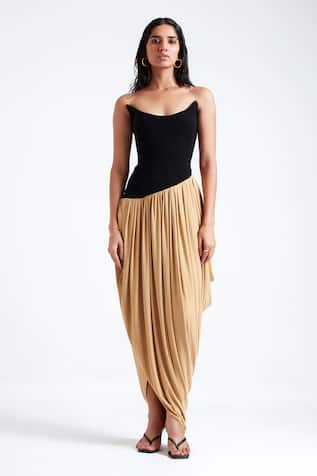 Deme by Gabriella Zosia Asymmetric Drop Waist Gown 