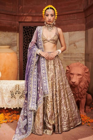 Itrh Krishna Kumud Lampi Lehenga Set 