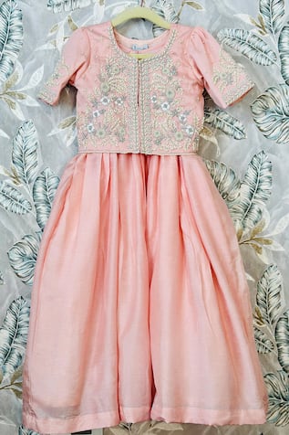 Zardozi Embroidered Jacket With Dress 