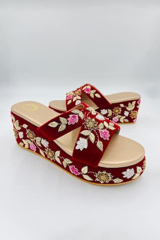 Kanaka Zardozi Embroidered Wedges 