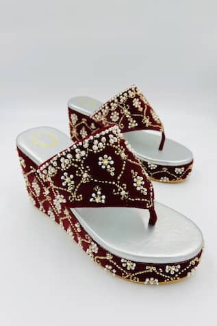 Raktah Cutdana Embroidered Wedges 