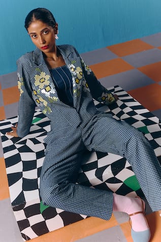 Pooja Rajgarhia Gupta Denim Corded Corset 