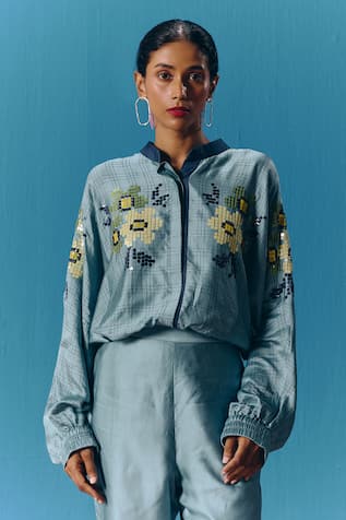 Pooja Rajgarhia Gupta Sky Astral Kimono Shirt 