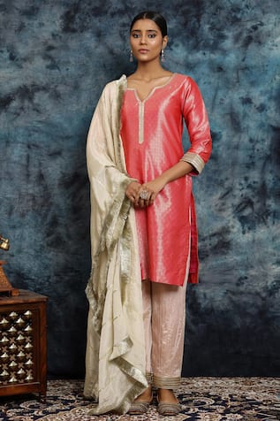 Musal Gulab Ghazal Embroidered Kurta & Salwar Set 