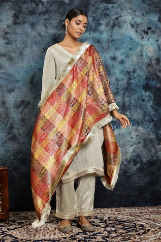 Musal Anokhi Sham Banarasi Silk Dupatta 