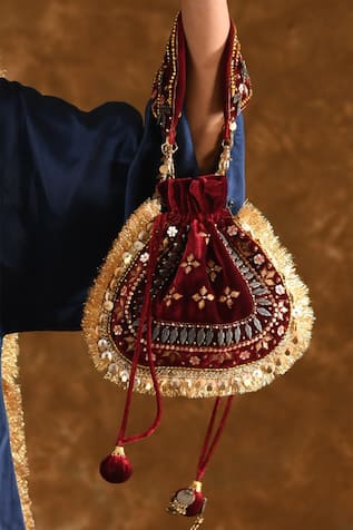 Ekavira Floret Embroidered Potli 