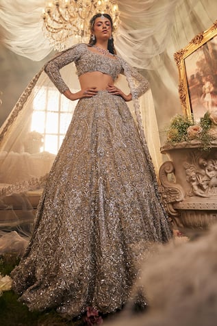 Sunita Bhandari Starlit Embroidered Lehenga Set 