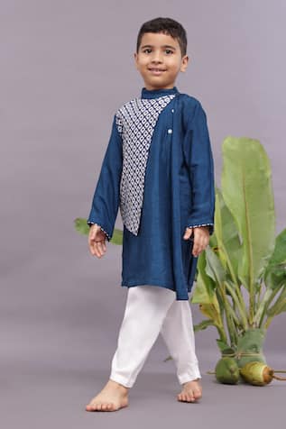 LA DEE DA Bandhani Print Panel Kurta With Pyjama 