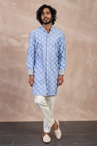 Arjan Dugal Kairos Floral Jaal Pattern Kurta With Pant 