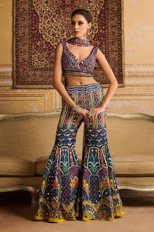 Diyarajvvir Embroidered Blouse Sharara Set 