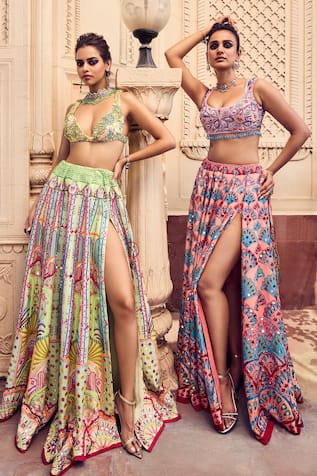 Diyarajvvir Arch Print Embroidered Lehenga Set 
