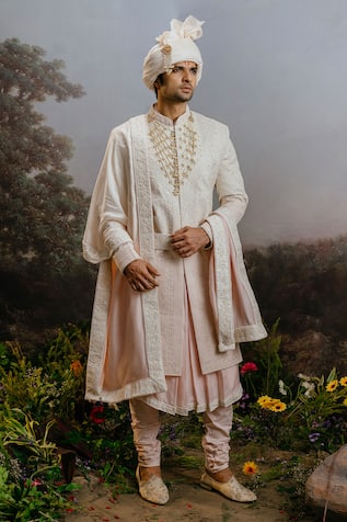 YAJY by Aditya Jain Vishrava Ombre Embroidered Sherwani Set 