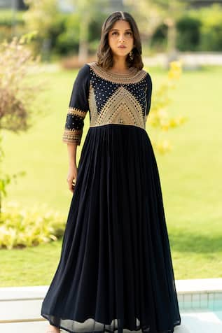 Sugandh Gupta Cosmic Phool Mahal Embroidered Gown 