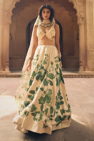 Paulmi and Harsh Tropical Print Lehenga Set 