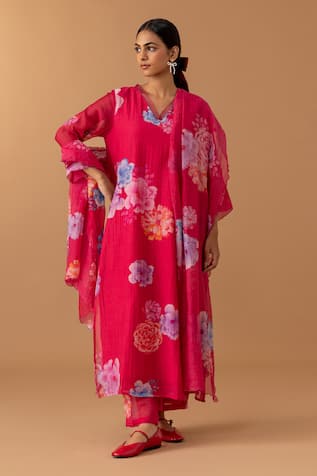 Juanita by Shubhda Floral Print Kurta Set 