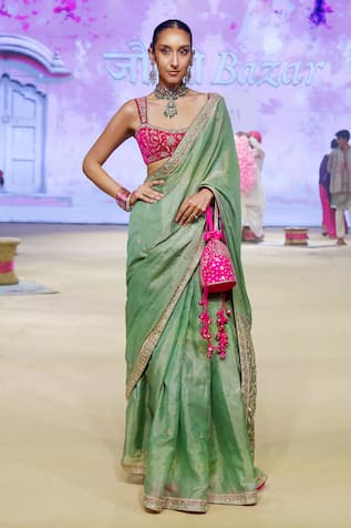 PUNIT BALANA Marodi Work Saree With Blouse 