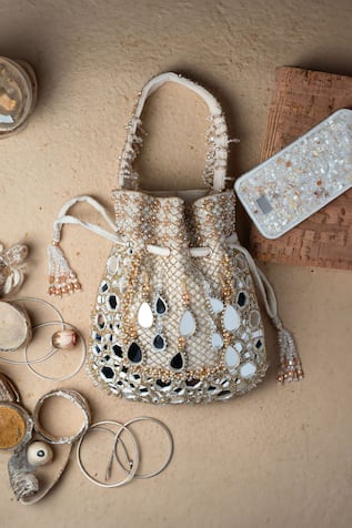 Nayaab By Sonia Aaina Jaal Jhaalar Embroidered Potli Bag 