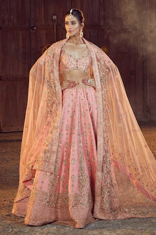 Azeera Prachi Zardozi Embroidered Bridal Lehenga Set 