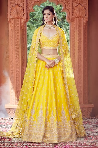 Azeera Floral Embroidered Lehenga Set 