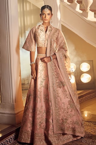 Azeera Tanvee Floral Embroidered Lehenga Set 